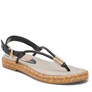 Dolce Vita Black and Gold Sandals